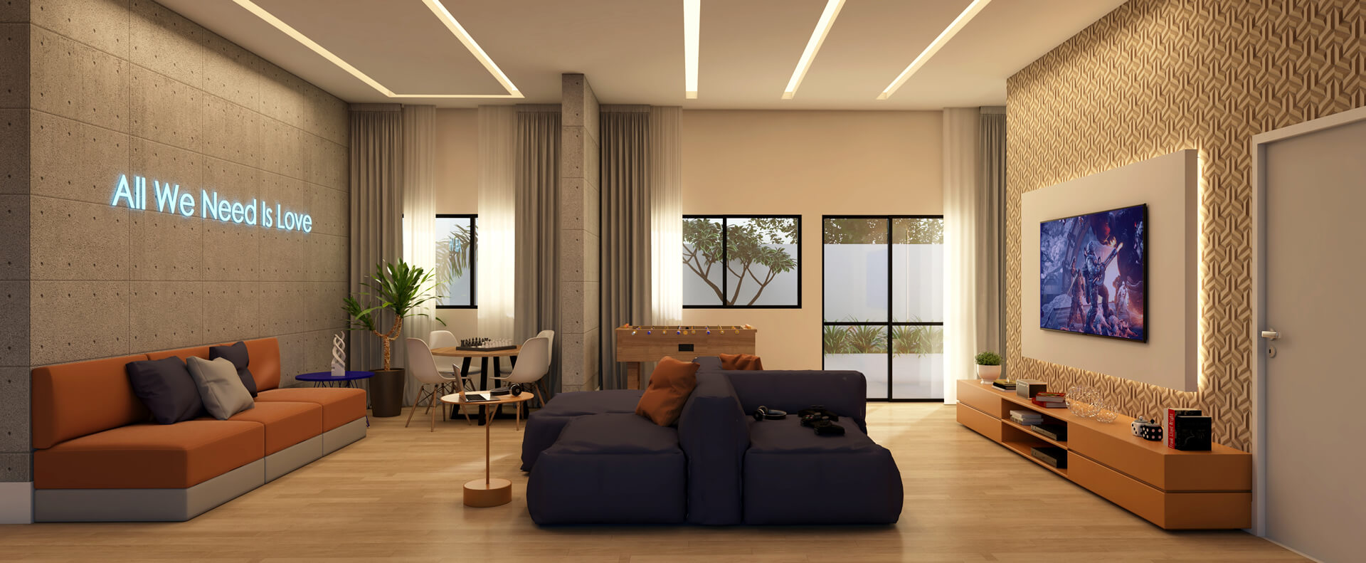 Diversos itens para o seu lazer desde piscinas, academia, salão de festas e de jogos, playground e muito mais no Tailor Made Bosque Maia